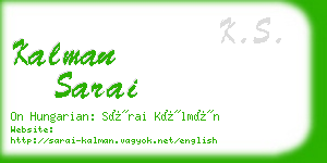 kalman sarai business card